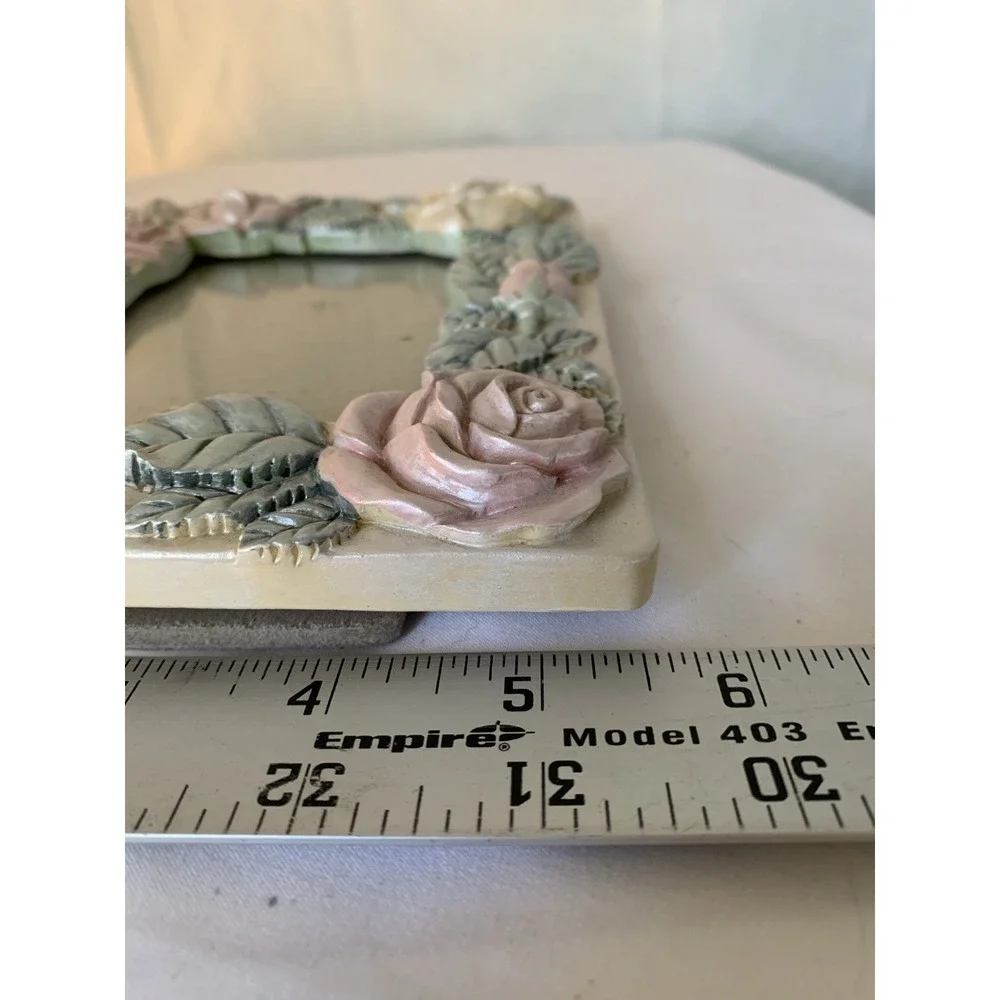 Figi Graphics Vintage Picture Frame Set 2 1990 Rose Floral Pink Cream PF-GN-34